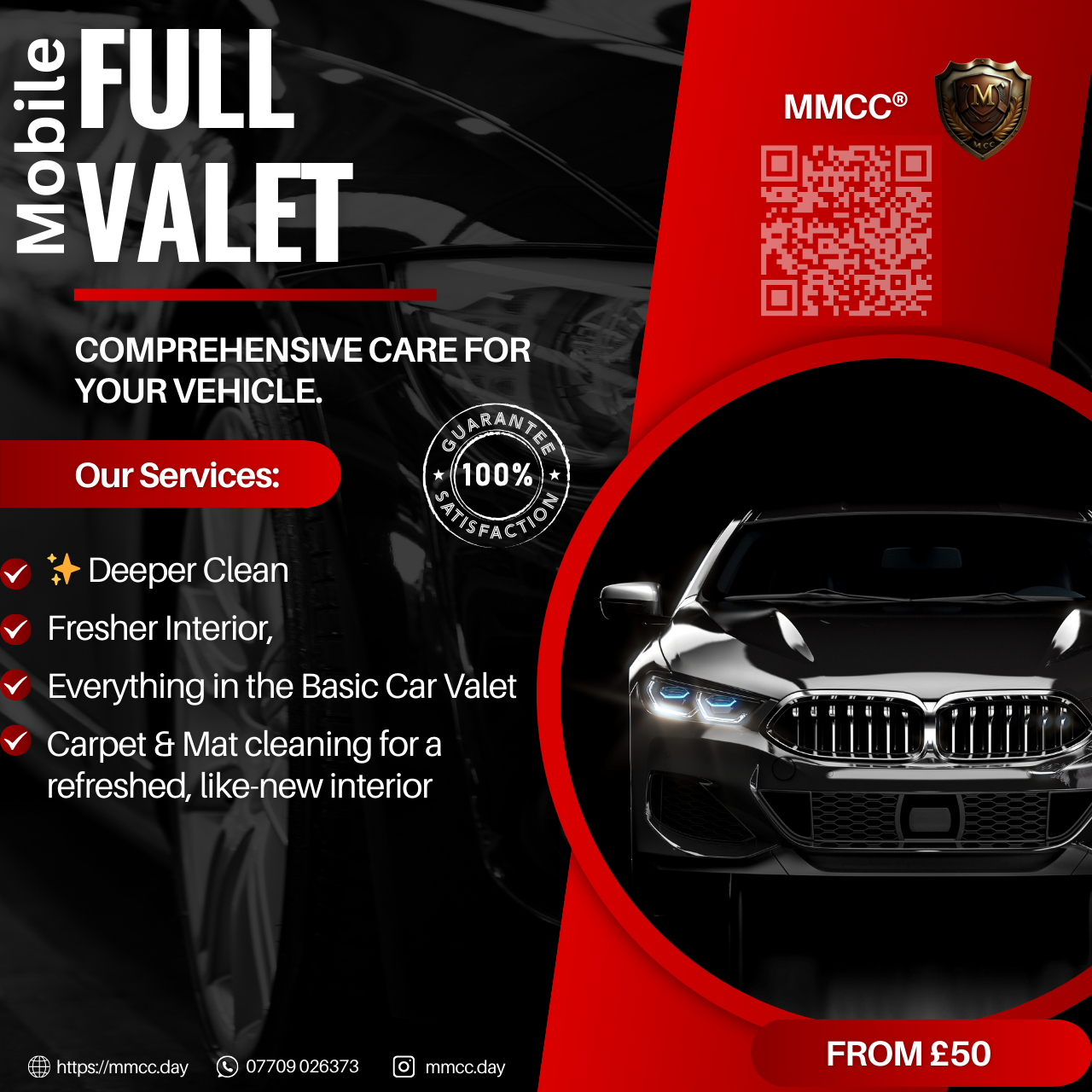 Mobile Premium Full Car Valet | MMCC PureShield | London & Surrey